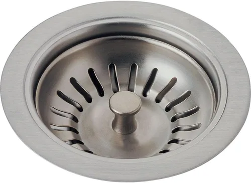Vista 3 de Delta Faucet 72010-AR Brida y Colador para Fregadero de Cocina, Acero Inoxidable Ártico