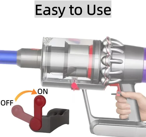 Vista 2 de Paquete de 2 abrazaderas de control de encendido/apagado con botón de encendido, bloqueo de gatillo compatible con Dyson V6 V7 V8 V10 V11 V15