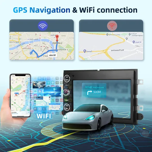Vista 5 de 2+64G Android 13 Radio de coche estéreo para Ford F150 F250 F350 2004-2014, pantalla táctil de 7 pulgadas estéreo de coche con CarPlay inalámbrico
