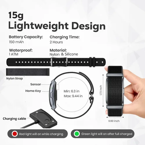 Vista 5 de Pulsera inteligente para hombres y mujeres, monitor de frecuencia cardíaca y sueño 24/7, contador de pasos, 120 modos deportivos, impermeable