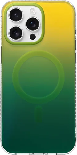 Vista 58 de Funda degradada para iPhone 14 Pro - Diseño multicolor degradado naranja y amarillo, resistente a los impactos y con imanes