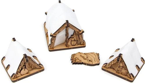 Vista 3 de TowerRex Adventurers Camp D&D Terreno, terreno de dispersión de muebles para miniaturas de 0.984 in, 1.260 in, 1.102 in, accesorios DND