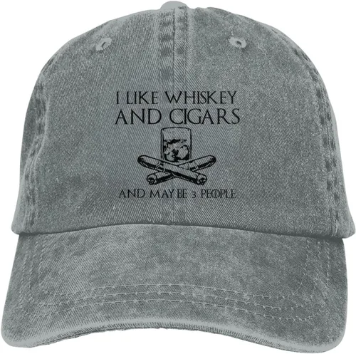 Vista 23 de Philysonic Funny Hat I Like Whisky and Cigars and Maybe 3 People Sombreros para Hombres Gorras de Béisbol Gorras Ajustables