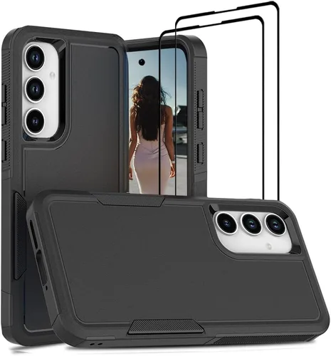 Vista 193 de Jeylly Compatible con Samsung Galaxy A22 5G Funda, Funda Samsung A22 5G con 2pcs protectores de pantalla de vidrio templado