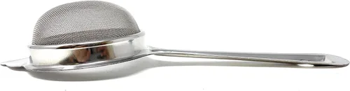 Vista 3 de Colador de acero inoxidable, tamiz de drenaje, utensilios de cocina perfectos para té, sopa de lentejas y jugo de ~ 3 pulgadas, por la marca Rani