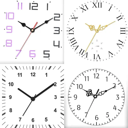 Vista 2 de Mecanismo de movimiento de reloj de cuarzo, mecanismos silenciosos de reloj de eje corto con manecillas, piezas de mecanismo de reloj de pared