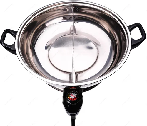 Vista 3 de Olla caliente de Shabu Shabu, olla caliente mongol eléctrica con el divisor