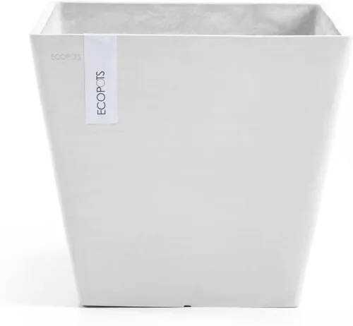 Vista 14 de Ecopots Rotterdam - Maceta cuadrada para flores, color gris oscuro, 8 pulgadas