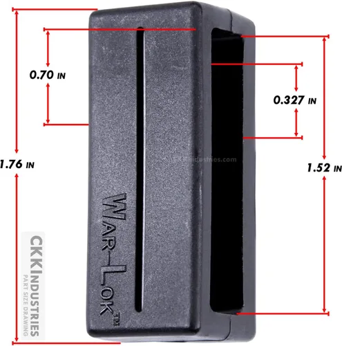 Vista 2 de War-Loops - Bucles para cinturón de montaje de funda - (negro táctico) - (Seleccione las opciones a continuación)