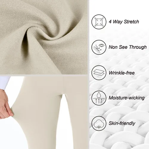 Vista 2 de PUWEER Pantalones capri para mujer, elegantes, casuales, elásticos, rectos, con bolsillos