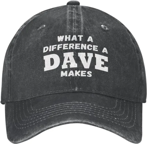 Vista 3 de What A Differences A Dave Makes Hat Gorra de béisbol Sombreros para hombres Sombrero ajustable