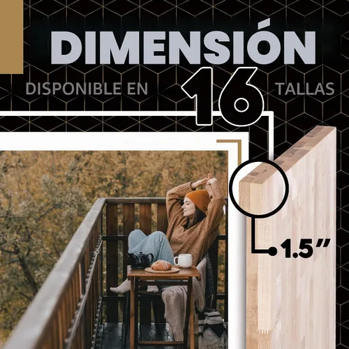 Vista 4 de DuraSteel Mesa de madera maciza, encimera de bloque de carnicero de 24 x 12 pulgadas, tabla de cortar de madera de losa de arce natural para mesa