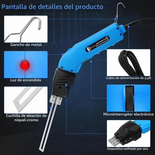 Vista 4 de 250W cortador de espuma de cuchillo caliente cortador de espuma de poliestireno herramienta de corte eléctrico para EPP, EPS, XPS, EVA, esponja