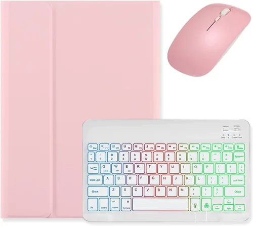 Vista 10 de kaidisen Teclado retroiluminado para Galaxy Tab A8 10.5 pulgadas Tablet Modelo SM-X200/X205/X207 Funda de teclado con ratón, carcasa de teclado