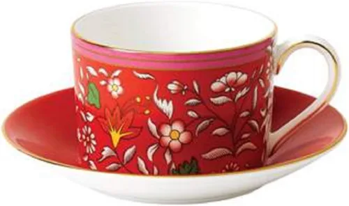 Vista 4 de Wedgwood Wonderlust Blue Pagoda - Juego de tazas de té y platillo