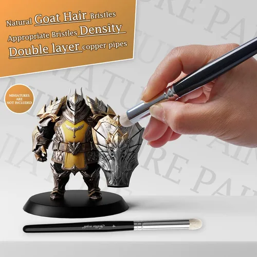 Vista 2 de Golden Maple Dry Brush - Juego de pinceles para pintura en miniatura, 6 unidades, modeladores profesionales, pinceles de pintura en miniatura