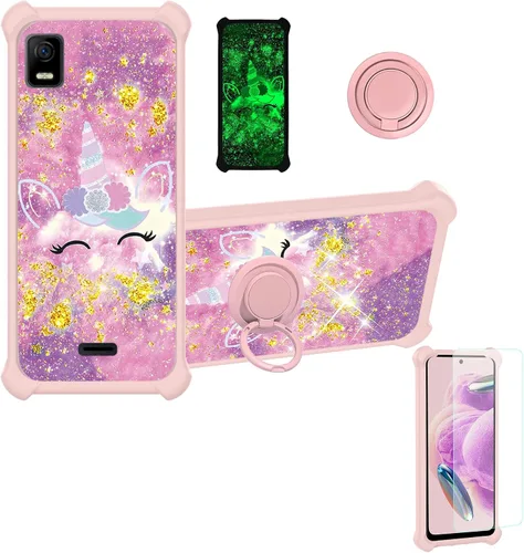 Vista 109 de jioeuinly JSF-DJS - Funda compatible con Nothing Phone 2a con protector de pantalla de vidrio templado, policarbonato duro + silicona suave, soporte