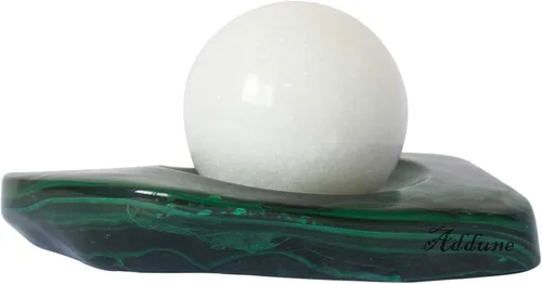 Vista 4 de Bolas de estrés de mármol para medicina de salud china, terapia de masaje de piedra blanca, bolas de ejercicio de mano, regalo con caja