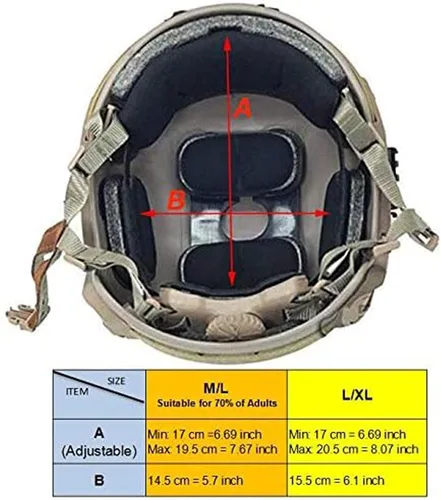 Vista 2 de ATAIRSOFT Casco marítimo ajustable ABS para Airsoft Paintball