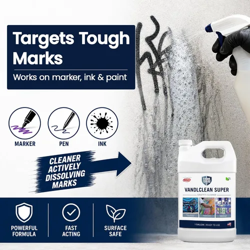 Vista 4 de Rain Guard Water Sealers VG-7301 1 gal listo para usar Vandlclean Super Graffiti Spray es un removedor de graffiti biodegradable diseñado