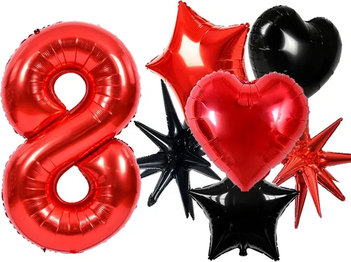 Vista 199 de Toniful - Globos de helio grandes de números del 0 al 9 de 40 pulgadas, color negro, globos digitales de número 0, globos de papel de aluminio