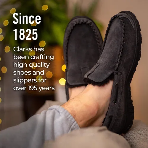 Vista 6 de Clarks Pantuflas venecianas para hombre, Gris