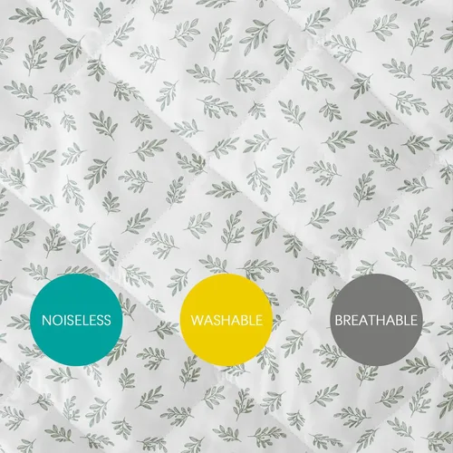 Vista 3 de Sábana para Regalo My Cuna Cama portátil para niños pequeños, cuna de viaje Joovy (solo sábana, cama no incluida), funda acolchada suave acolchada