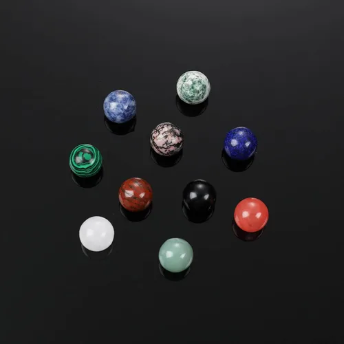 Vista 5 de Juego de 10 piedras curativas en forma de cristales naturales, palma de cristal de 0.8 pulgadas, piedras naturales pulidas, juego de bolsillo