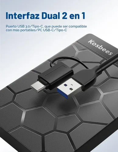 Vista 5 de Discos duros externos de 500 GB, disco duro portátil para Windows, disco duro externo ultradelgado, compatible con PC, MAC, laptop, PS4, Xbox one
