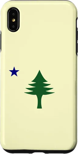 Vista 11 de Old Maine State Original Flag 1901 Pine Tree Case for iPhone 16
