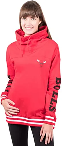 Vista 18 de Ultra Game - Sudadera con capucha de forro polar para mujer de la NBA con cuello de embudo