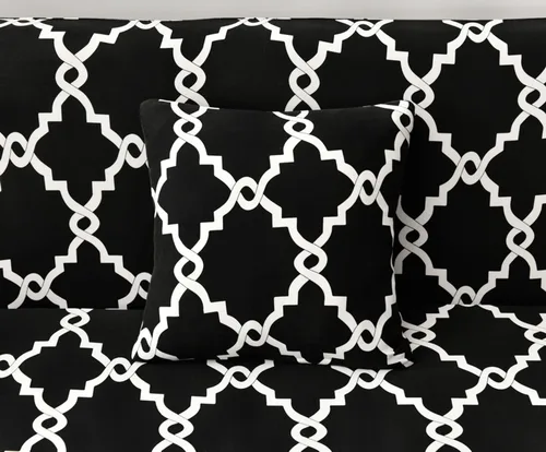 Vista 6 de MIFXIN Funda de sofá seccional de 2 piezas elásticas de 3 asientos en forma de L, fundas elásticas impresas para sofá seccional, protector