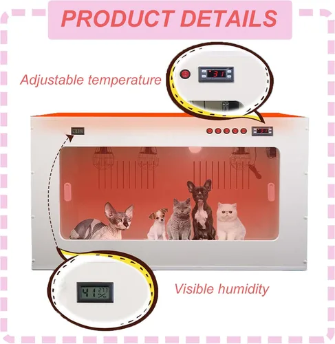 Vista 3 de Ventilation Winter Puppy Bed,Independent Button Control,with 3 Ceramic Heating Lamps and 1 Led Lighting