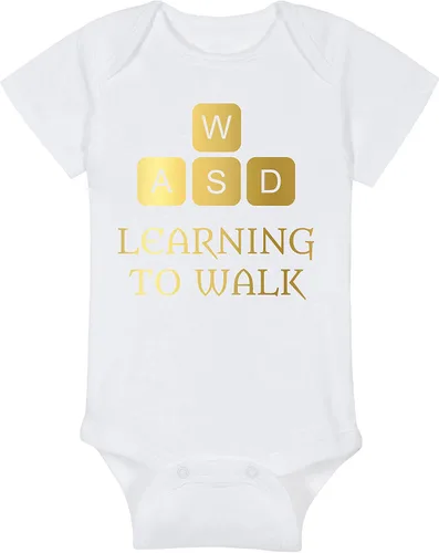 Vista 20 de Learning To Walk WASD - Gaming Baby Onesie - Hat - Blanket - Bib Package Combinations