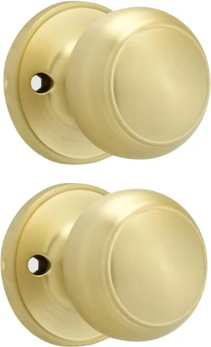 Vista 27 de Goldenwarm Pomos de puerta de paso de bronce champán, 1 paquete de pomos para puerta de armario interior, juego de perillas de puerta de paso
