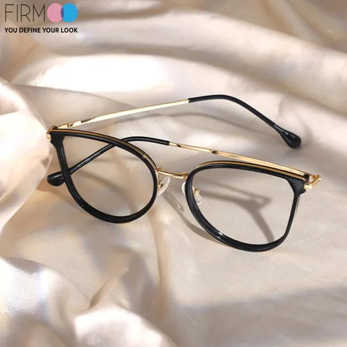Vista 4 de Firmoo Lentes de bloqueo de luz azul, montura redonda retro, antifatiga ocular, anti UV400, lentes de computadora para mujeres y hombres, negro