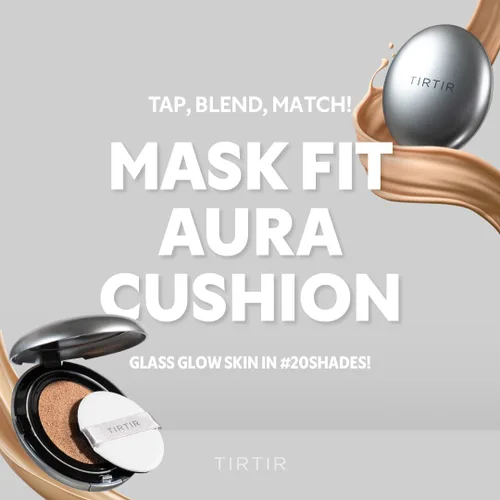 Vista 2 de [*Tamaño mini*] TIRTIR Aura Glow Silver Cushion Base de cojín coreana, (#13N Fair Ivory, 0.15 onzas líquidas)