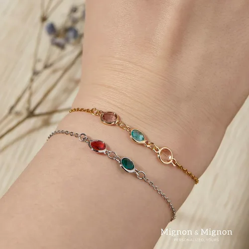 Vista 5 de Custom Birthstone Bracelet For Women Mother's Day Gift From Daughter Gifts For Mom Personalized For Her Personalized Family Bracelet Birthstone