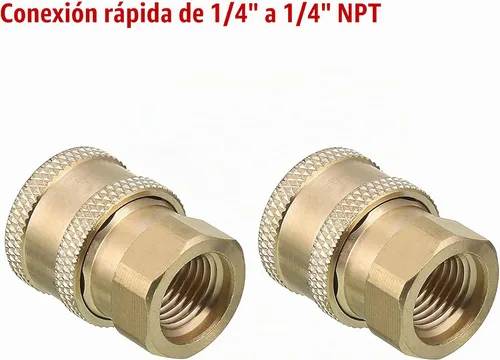 Vista 2 de Acoplador diario de la lavadora a presión de la herramienta, conexión rápida de 1/4" a 1/4" NPT hembra