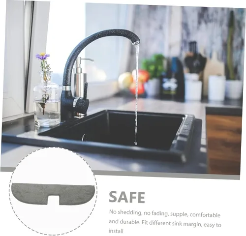 Vista 8 de OSALADI Alfombrilla antiderrames para bañera para fregadero de cocina, soporte de esponja absorbente, lavable, protector de fregadero reutilizable