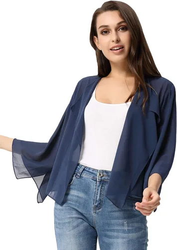 Vista 3 de Kate Kasin - Cárdigan de gasa, de verano para mujer, bolero corto holgado estilo quimono