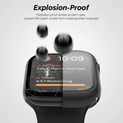 Vista 4 de [Paquete de 2] Funda impermeable 2 en 1 compatible con Apple Watch de 1.575 pulgadas (1.575 in), protector de pantalla SE Series 6 5 4, película
