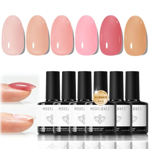 Vista 19 de Modelones - Juego de esmaltes de gel transparente, capa base de gel superior, sin limpieza, 0.5 onzas líquidas Un conjunto claro
