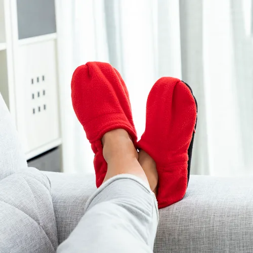 Vista 3 de Zapatillas de Casa Calentables en Microondas InnovaGoods Rojo