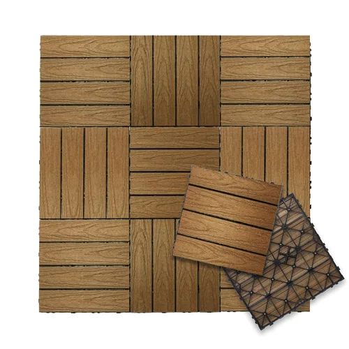 Vista 15 de NewTechWood UltraShield Naturale - Azulejo compuesto para exteriores (1 pie x 1 pie), color rosa de Seúl (10 pies cuadrados por caja)