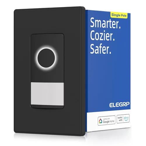 Vista 12 de ELEGRP Interruptor inteligente con sensor de movimiento, interruptor de luz Wi-Fi de 3 vías de 2.4 GHz, compatible con Alexa y Google Assistant