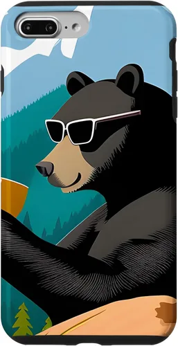 Vista 12 de iPhone 16 Bear Enjoying A Coffee Case