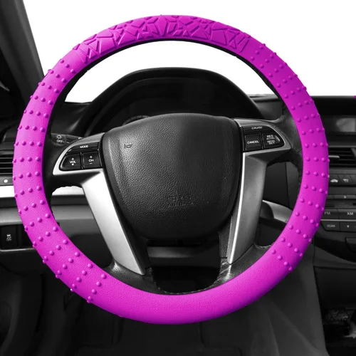 Vista 12 de Funda para volante FH Group color rosa bebé, rosado bebé