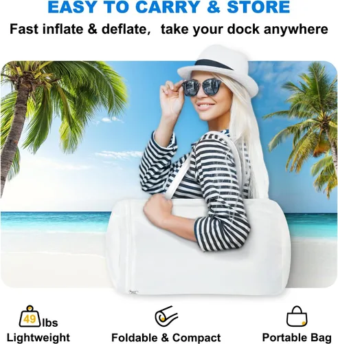 Vista 5 de VEVOR Inflatable Floating Dock