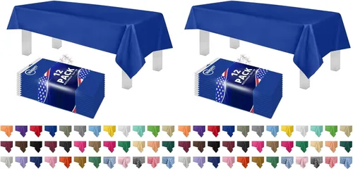 Vista 61 de Mantel de plástico de alta calidad - 54 in. x 108 pulgadas. Grandipity - Mantel rectangular (6 y 12 unidades), Agua (Aqua) Aqua Plastic table
